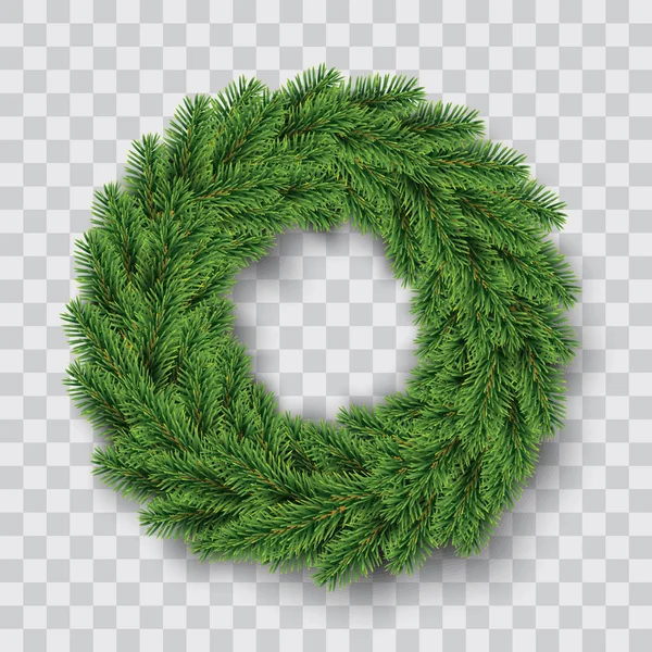 Couronne de Noël verte — Image vectorielle