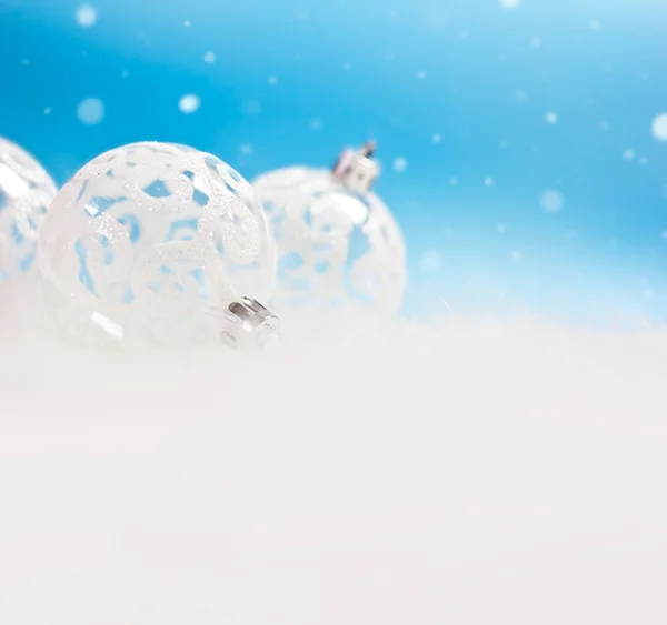 Witte Kerstmis decoratie — Stockfoto