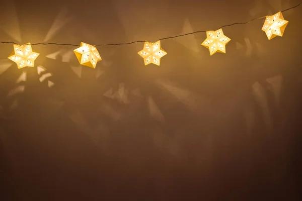 Arka Plan Şekli Noel Işıkları Yıldız — Stok fotoğraf