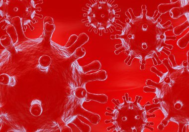 Coronavirus arkaplan resmi, 3d oluşturma