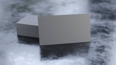 Marka kimliği için kartvizitler. 3B görüntüleme.