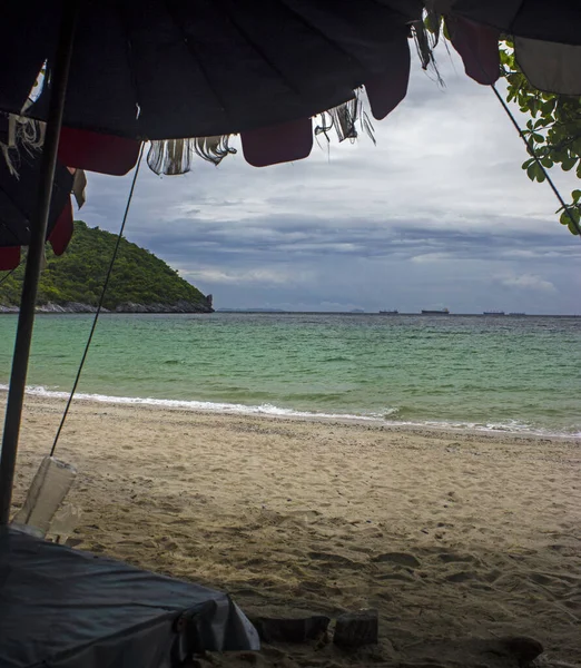 Thailand Phuket. Hotel beach, sand, stones, tropics, heat, blue water, greens, rest