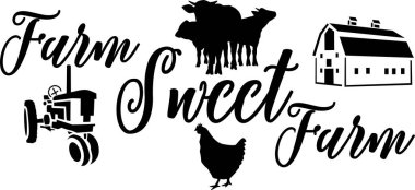 Çiftlik Tatlı Çiftlik Vektörü İşareti