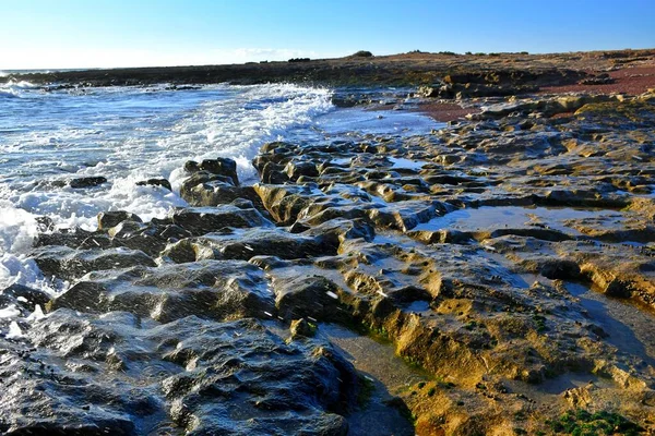 Medano Rochers Flaques Marée Basse — Photo