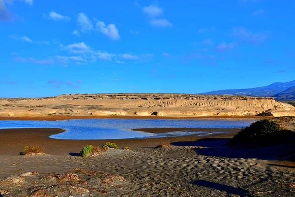 Medano Rocas Charcos Marea Baja —  Fotos de Stock