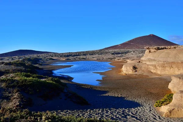 Medano Rocas Charcos Marea Baja — Foto de Stock