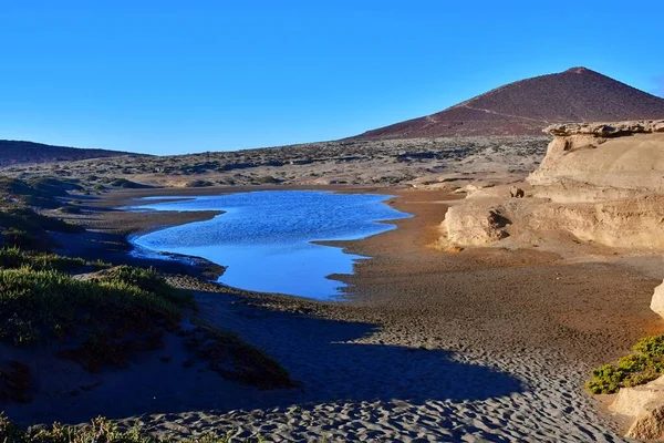 Medano Rocas Charcos Marea Baja — Foto de Stock