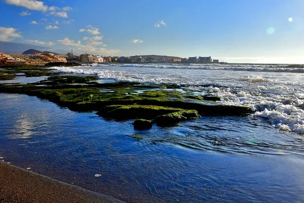 Medano Rochers Flaques Marée Basse — Photo