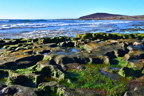 Medano Rochers Flaques Marée Basse — Photo