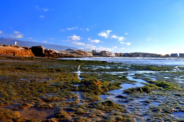 Medano Sular Çekildiğinde Kayalar Birikintileri — Stok fotoğraf