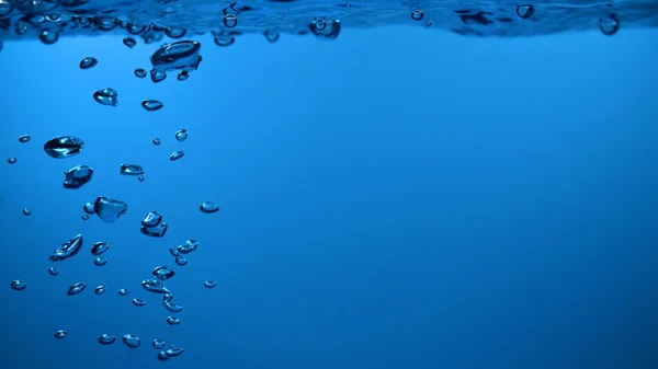 Oppervlak Bubbels Onder Water Achtergrond Grond Kopieer Ruimte — Stockfoto