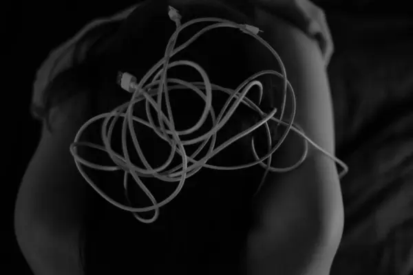 Sosyal, çevrimiçi, kilitlenmiş, çevrimiçi sohbet, siyah ve beyaz