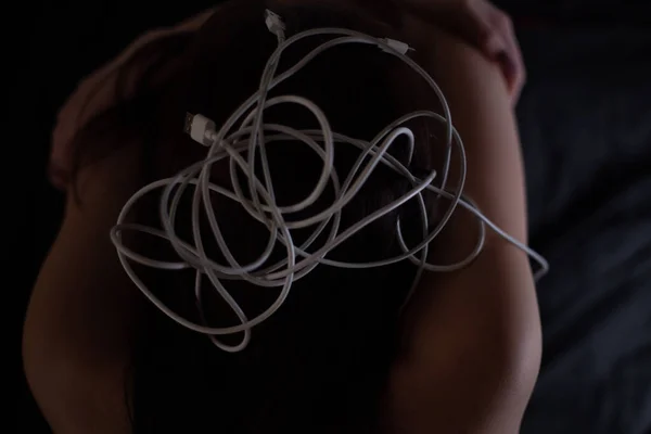 Sosyal, çevrimiçi, kilitlenmiş, çevrimiçi sohbet, siyah ve beyaz