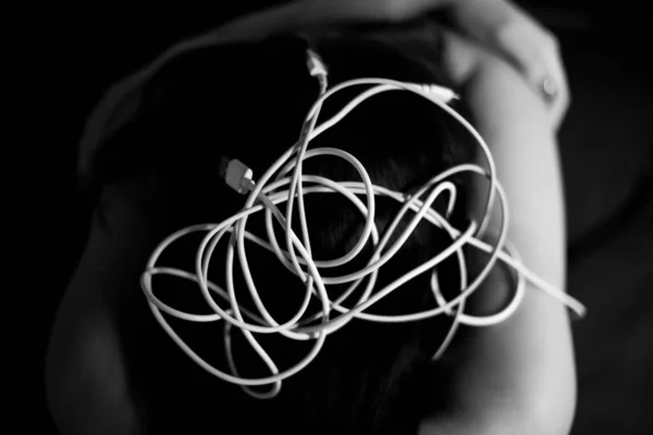 Sosyal, çevrimiçi, kilitlenmiş, çevrimiçi sohbet, siyah ve beyaz