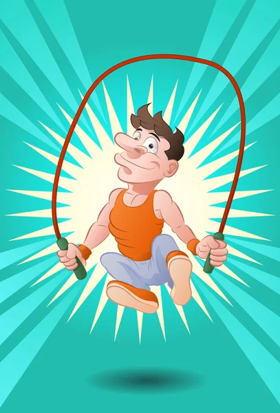 Man doet rope skipping — Stockfoto