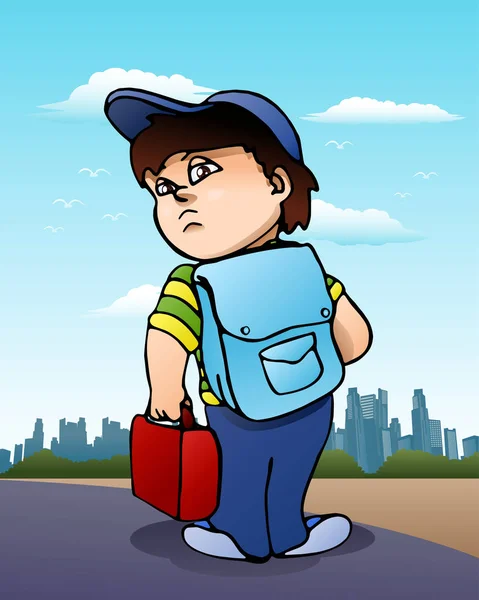 Boy ready to go — Stock Photo, Image