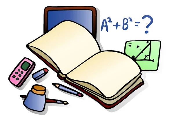 Matematyka, nauki na na białym tle — Zdjęcie stockowe