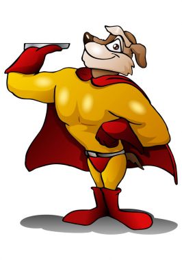 Süper köpek tutun boş çelik tepsi