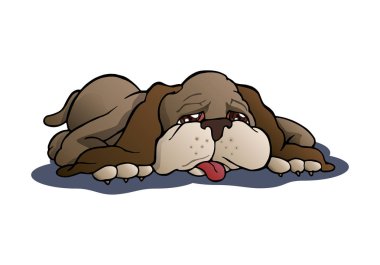 tembel kahverengi yavru köpek