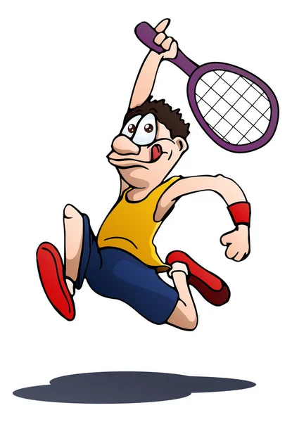 Tennis player ready to hit — Stock Photo, Image