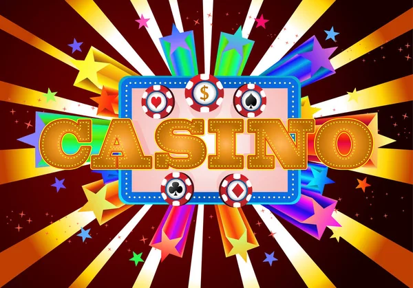 Casino banner voor gokken spelconcept — Stockfoto