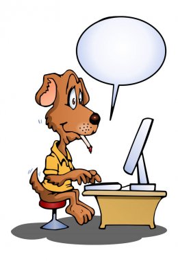 Akıllı köpek izole beyaz
