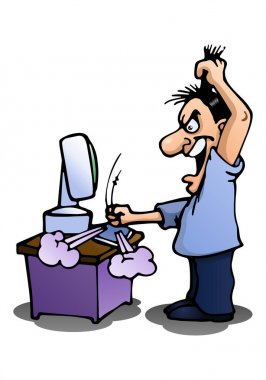 kızgın izole beyaz