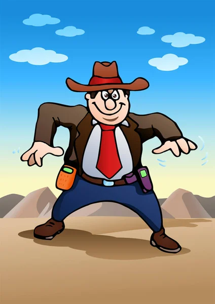 Cowboy-Geschäftsmann — Stockfoto