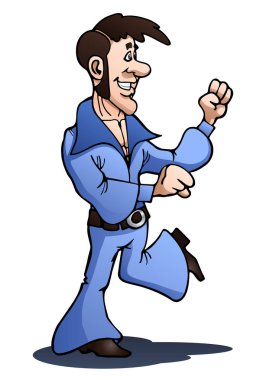 yakışıklı adam izole beyaz dans