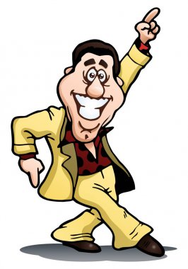 enerjik dans eden işadamı izole beyaz