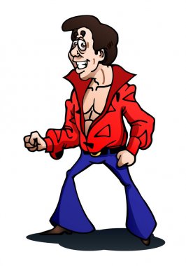 zengin adam dans izole beyaz