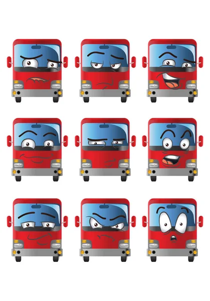luxury red bus expression