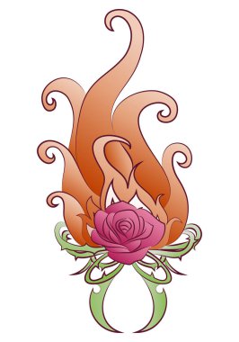 Yangın Çiçek dövme