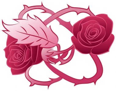 Çift Kişilik gül çiçek dövme