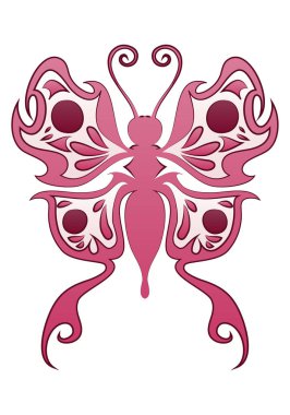 Kırmızı kelebek dövmesi