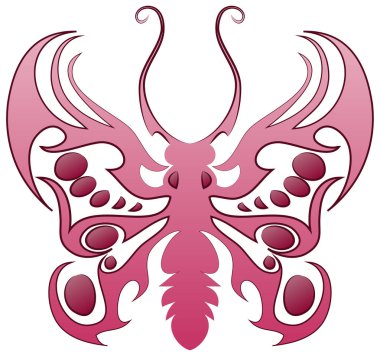 Kırmızı kelebek dövmesi