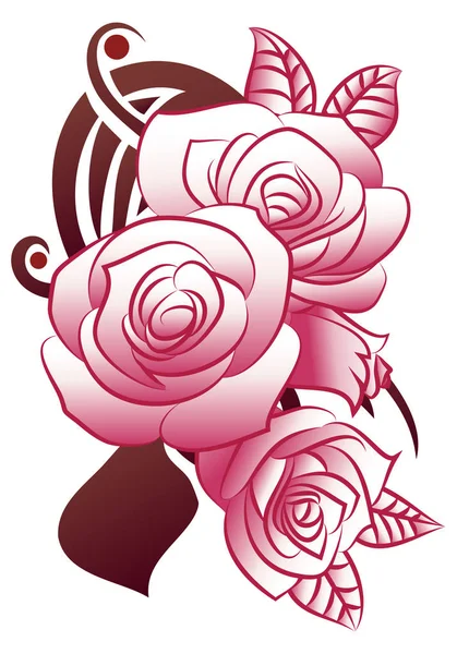 Kobiecy tatuaż Róża — Zdjęcie stockowe