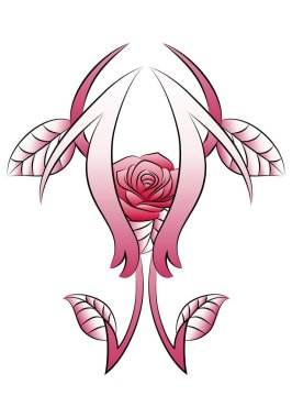 uçan çiçek dövme