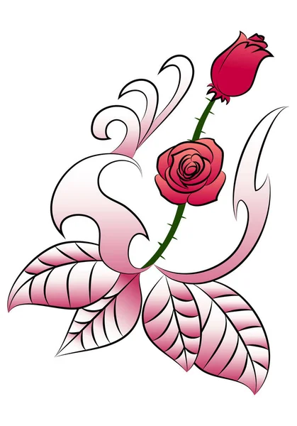 Tatuagem de flores bonitas — Fotografia de Stock