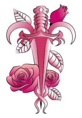 kılıç ve çiçekler