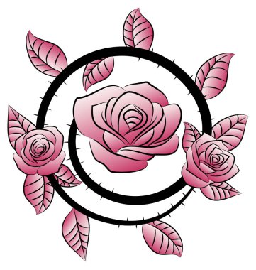 girdap çiçek süsleme dövme