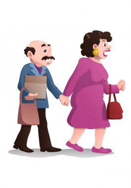 karı sürükle koca izole üzerinde alışveriş