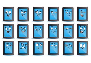 cep telefonu avatar simge seti gülümse