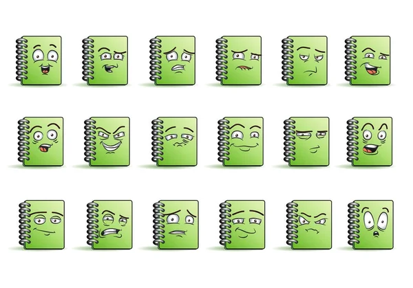 note book avatar icon set