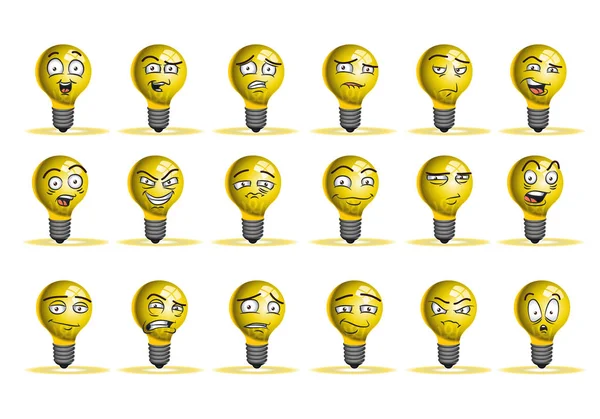 bulb lamp avatar icon set