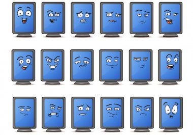 Yatay monitör avatar simge seti