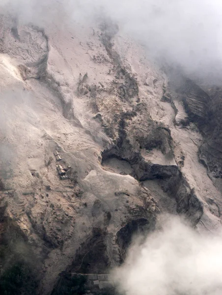 Fågel vy av vulkan utbrott effekt — Stockfoto