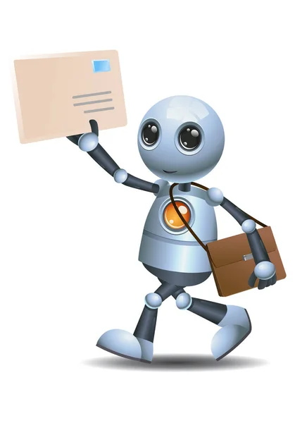 Pequeño robot entrega correo sobre — Foto de Stock