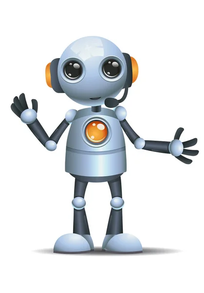 Kis robot hívás szolgáltatás üzemeltetője — Stock Fotó