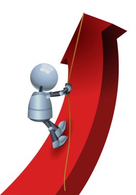 Küçük robot tırmanma artan ok